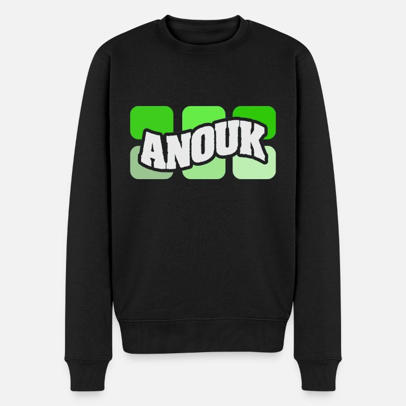 Anouk als Name - Männer Premium Bio Pullover - Schwarz