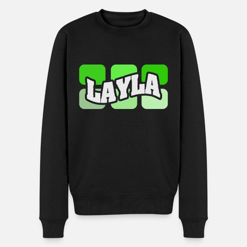 Nom : Layla - Pull Premium bio Homme - noir