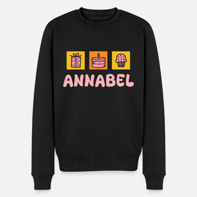 Vorname Annabel - Männer Premium Bio Pullover - Schwarz