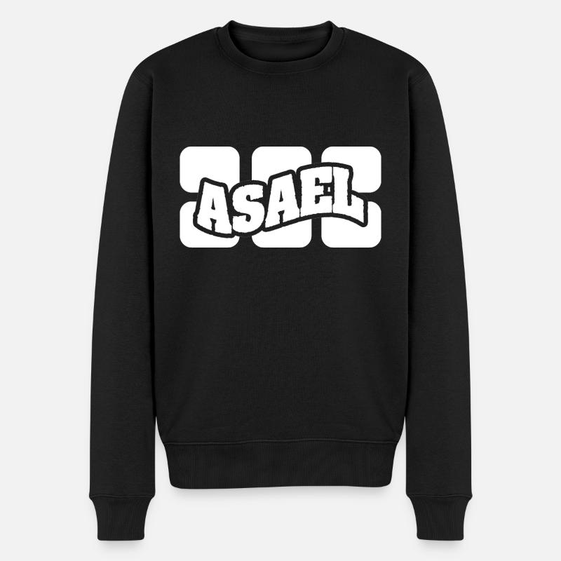 Nom : Asael - Pull Premium bio Homme - noir