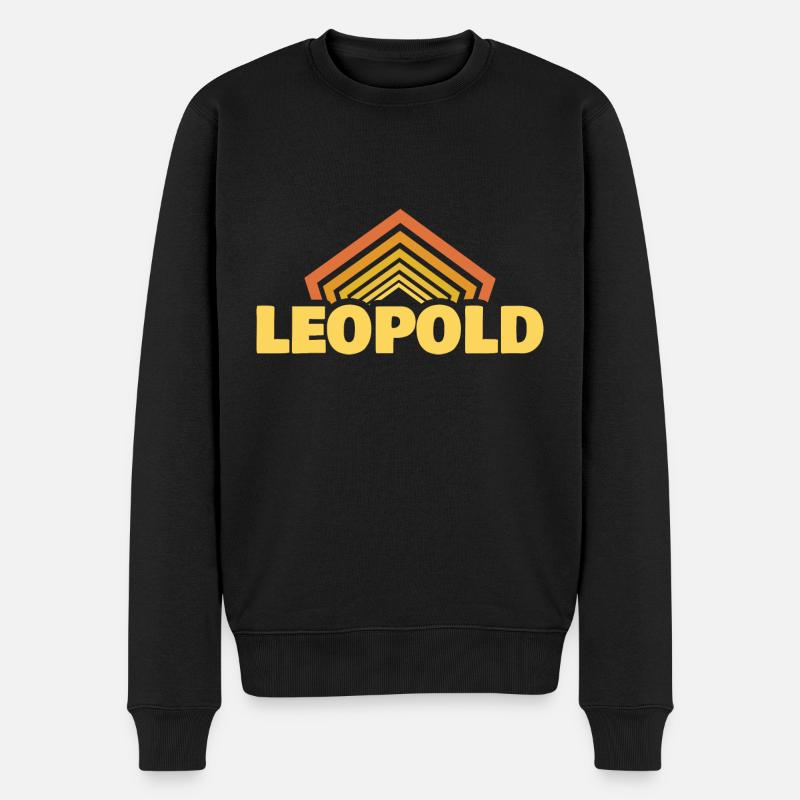 Leopold - Männer Premium Bio Pullover - Schwarz