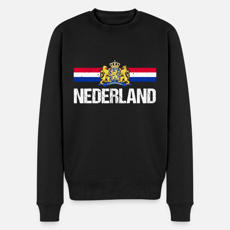 Pays-Bas Pays-Bas - Pull Premium bio Homme - noir