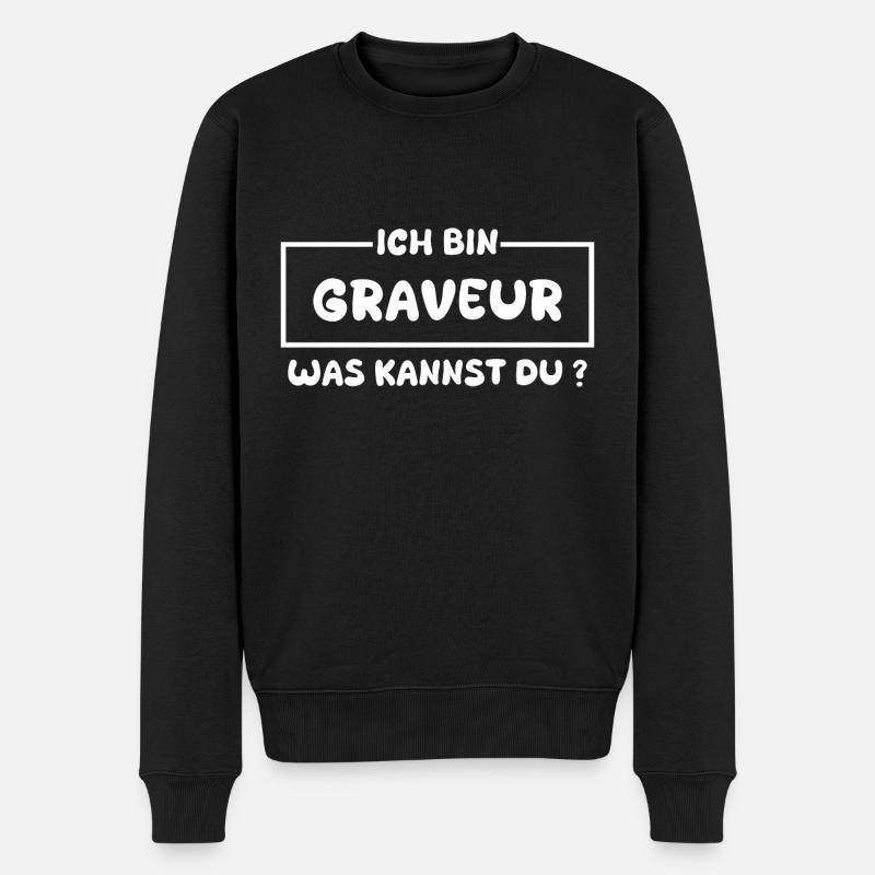 Profession : Graveur - Pull Premium bio Homme - noir