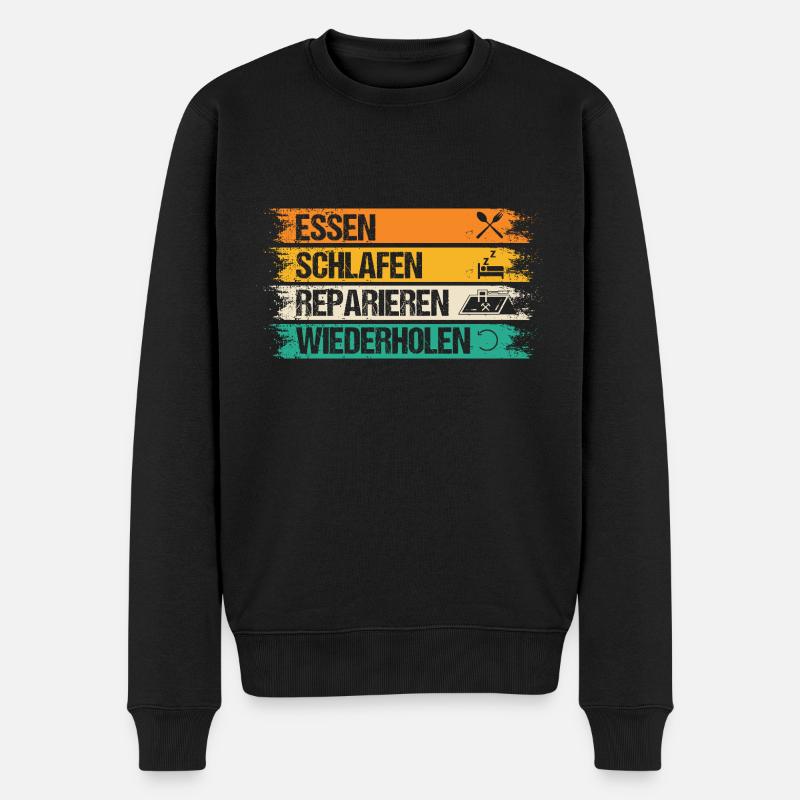 Dachdeckermeister Dachdecker - Männer Premium Bio Pullover - Schwarz