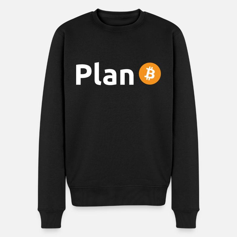 Bitcoin Plan B - Pull Premium bio Homme - noir