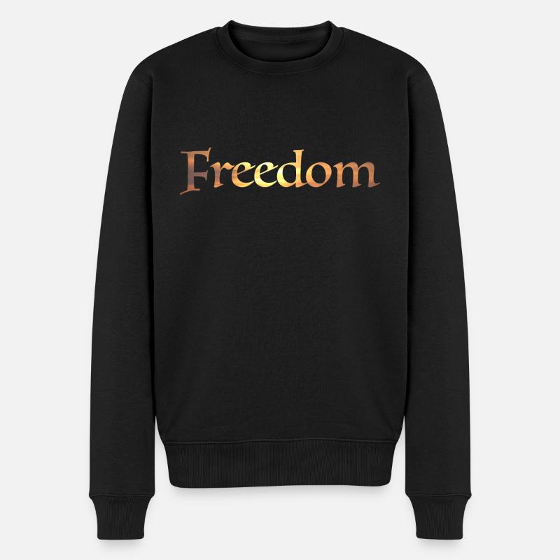 Freedom - Männer Premium Bio Pullover - Schwarz