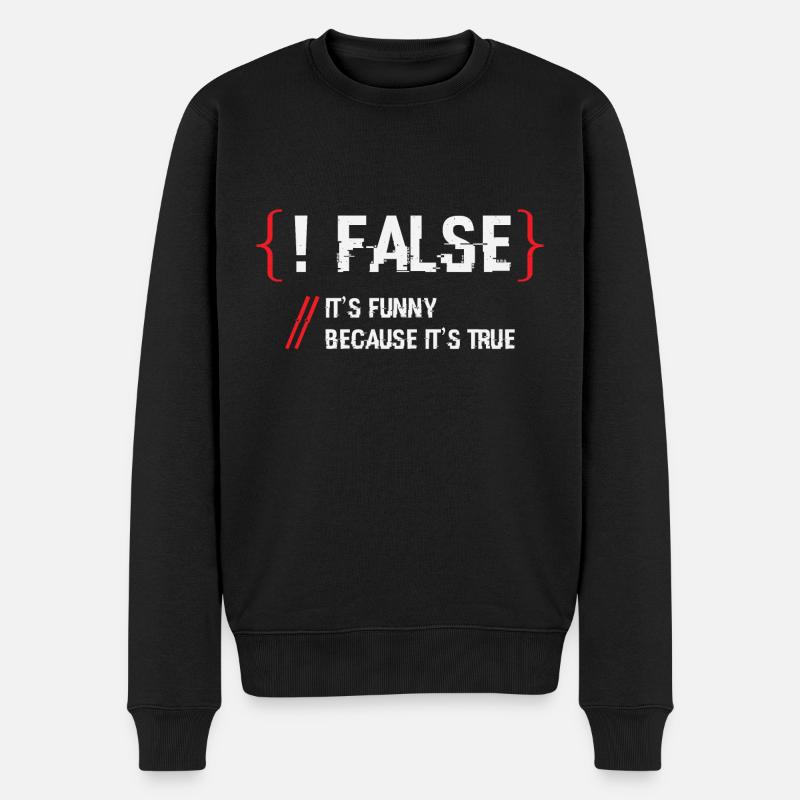 False Programmer - Men's Premium Organic Jumper - black