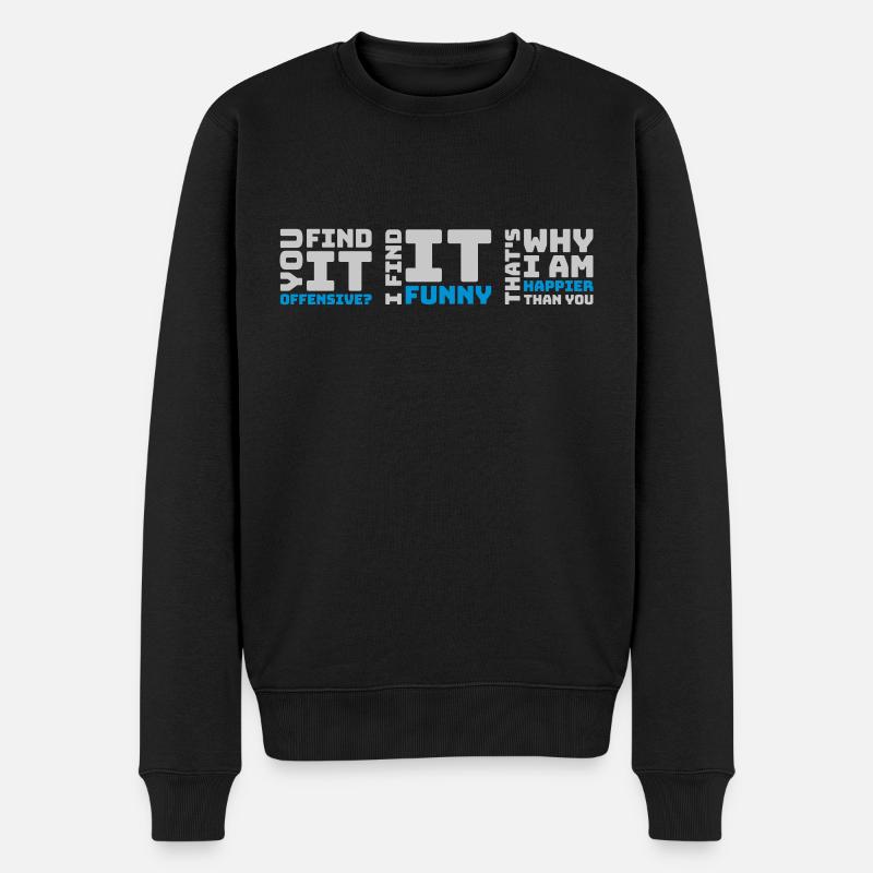 Vous trouvez cela offensant - Pull Premium bio Homme - noir