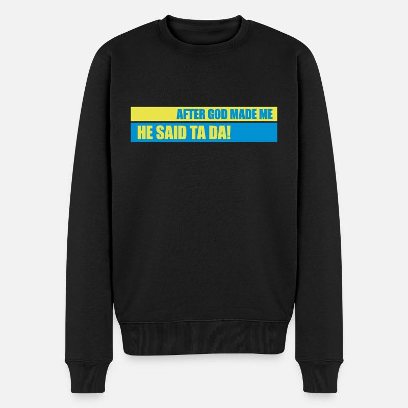 Après que Dieu m’ait fait - Pull Premium bio Homme - noir
