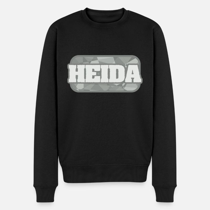 Bio Heida - Männer Premium Bio Pullover - Schwarz