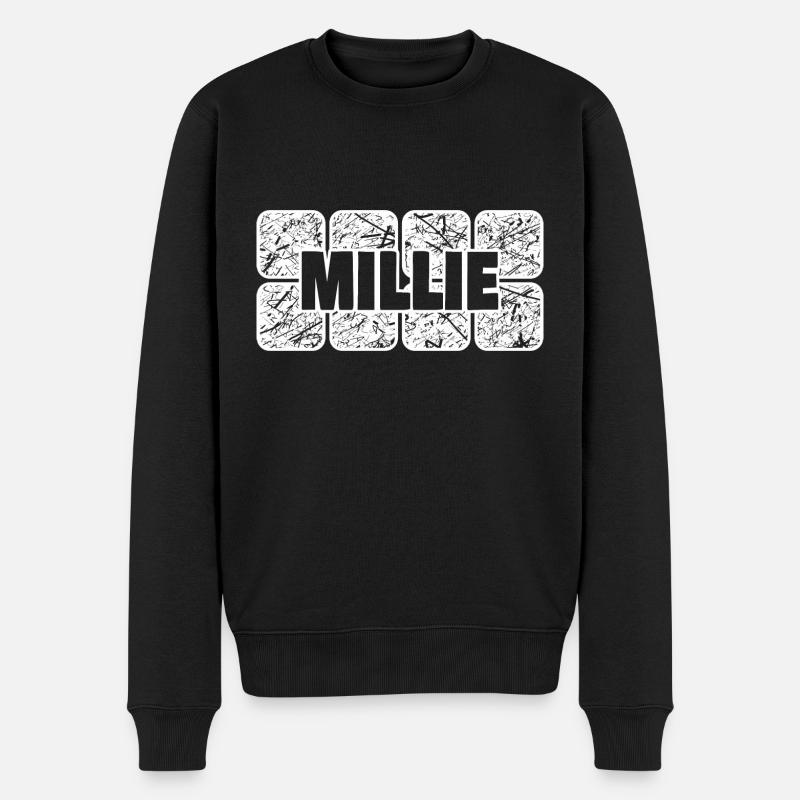 Prénom Millie - Pull Premium bio Homme - noir