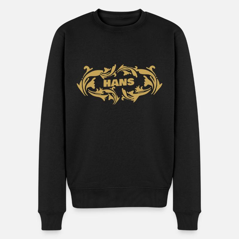 Golden Hans - Männer Premium Bio Pullover - Schwarz