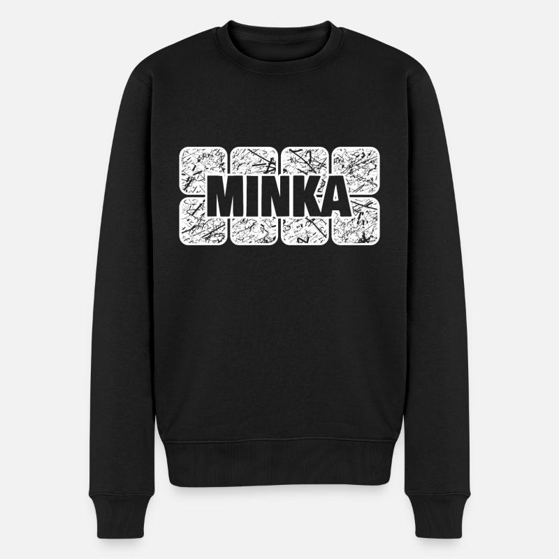 Baby Minka - Männer Premium Bio Pullover - Schwarz