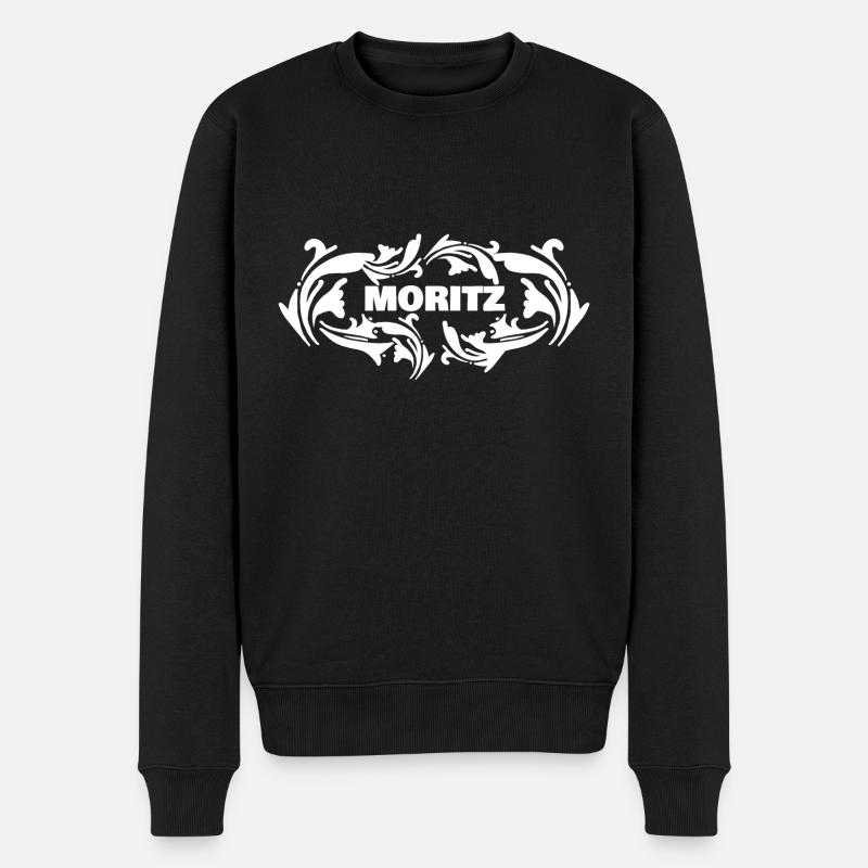 Vorname Moritz - Männer Premium Bio Pullover - Schwarz