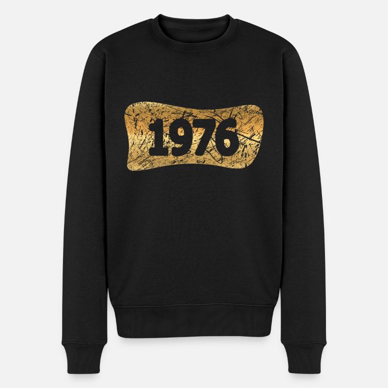 Gold 1976 - Männer Premium Bio Pullover - Schwarz