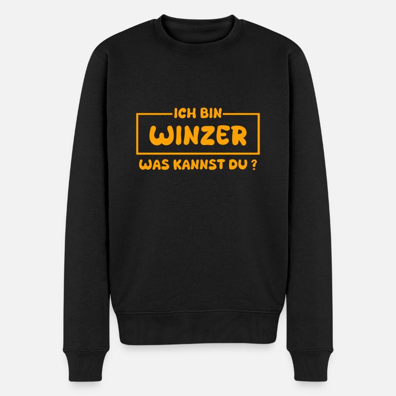 Beruf Winzer - Männer Premium Bio Pullover - Schwarz