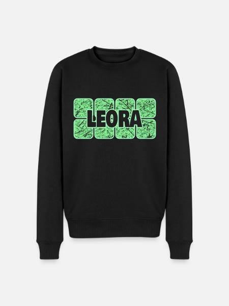 First name Leora - Men's Premium Organic Jumper - black