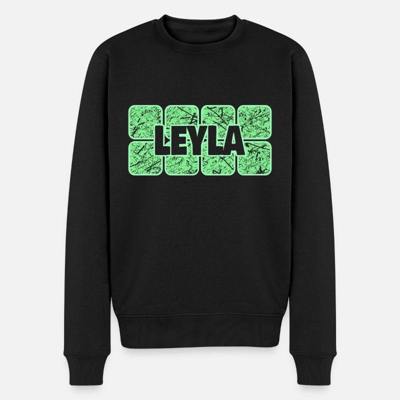 Prénom Leyla - Pull Premium bio Homme - noir