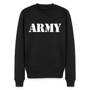 ARMÉE militaire - Pull Premium bio Homme - noir - Devant - Nico (187cm)