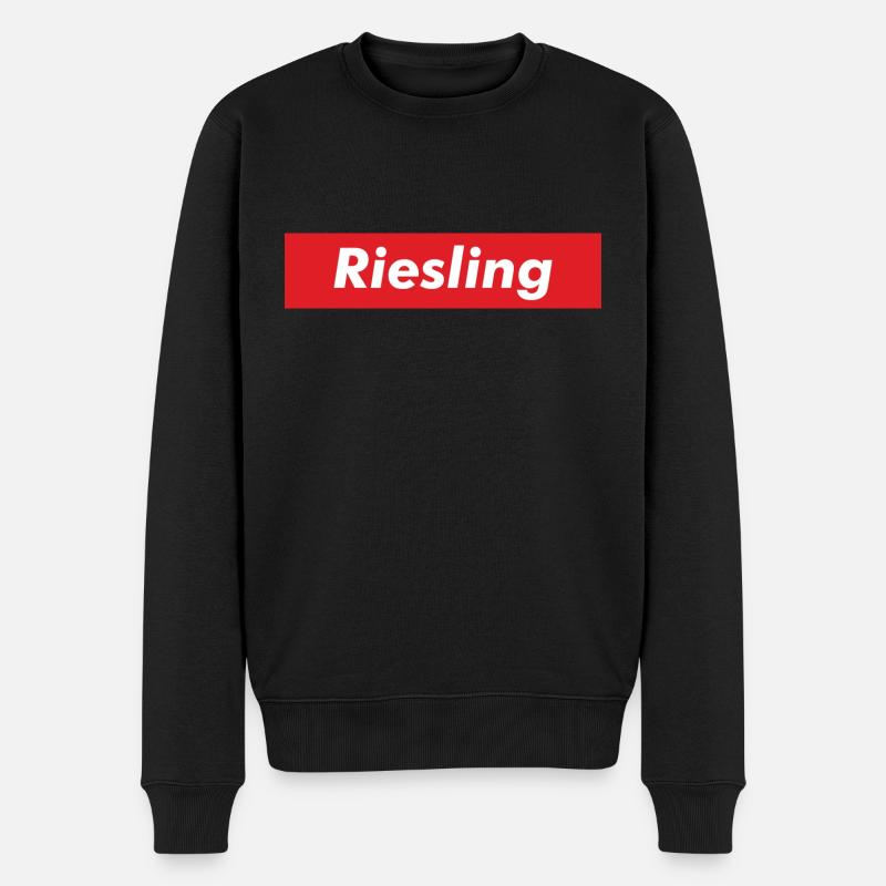 Riesling - Männer Premium Bio Pullover - Schwarz