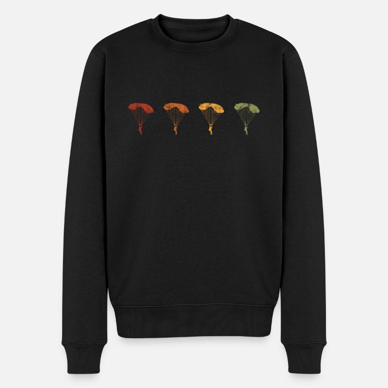 Parachute parachutiste - Pull Premium bio Homme - noir