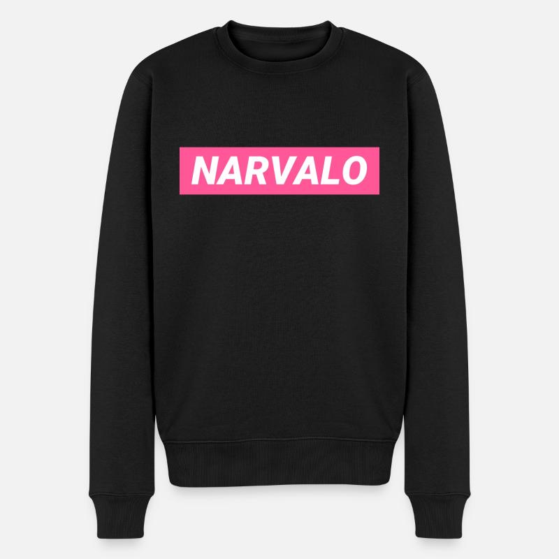 Narvalo Grenoble - Männer Premium Bio Pullover - Schwarz