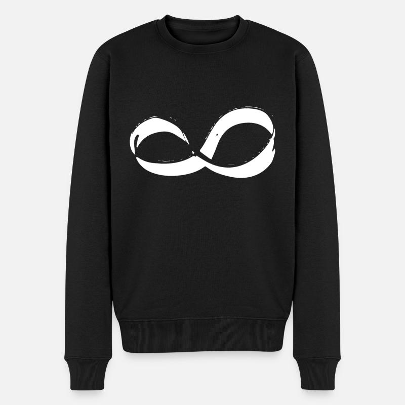 couché huit infinis - Pull Premium bio Homme - noir