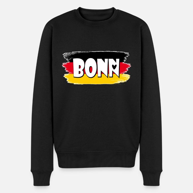 Bonn Allemagne Drapeau - Pull Premium bio Homme - noir