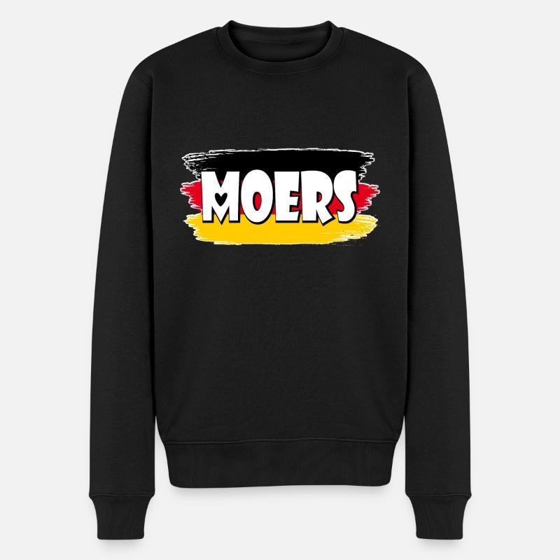 Drapeau de Moers, Allemagne - Pull Premium bio Homme - noir