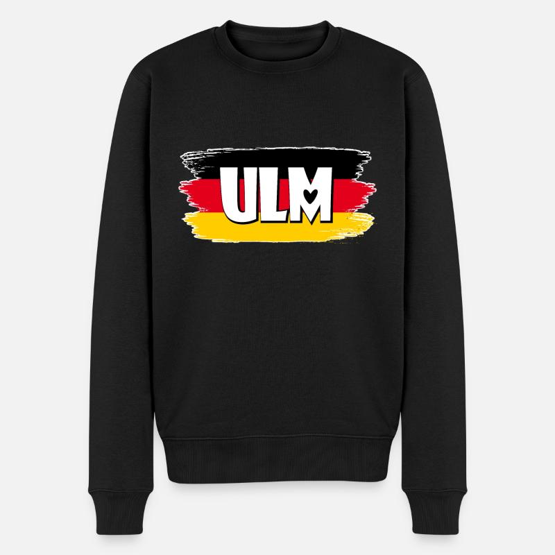 Drapeau d’Ulm, Allemagne - Pull Premium bio Homme - noir