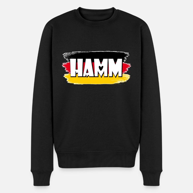 Drapeau de Hamm Allemagne - Pull Premium bio Homme - noir