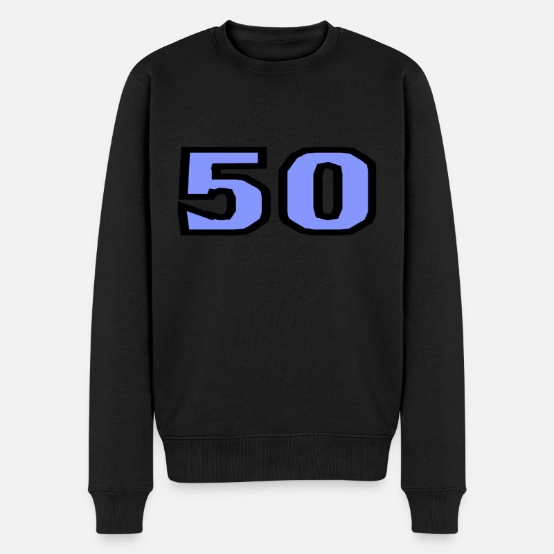 50. 50 JAHRE. 50-JÄHRIGES JUBILÄUM. 50-JÄHRIGES JUBILÄUM. - Männer Premium Bio Pullover - Schwarz