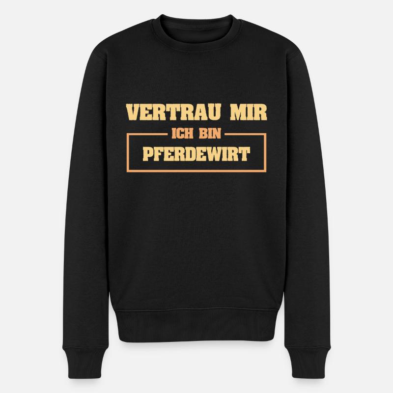 Lustig Pferdewirt - Männer Premium Bio Pullover - Schwarz