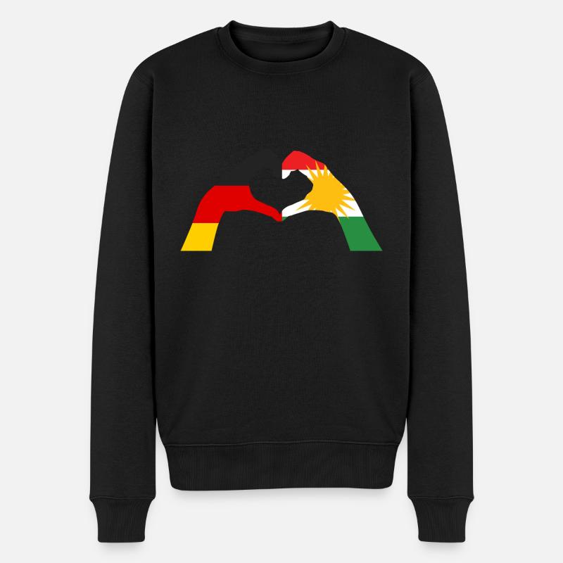Kurden Deutschland Kurdistan - Männer Premium Bio Pullover - Schwarz