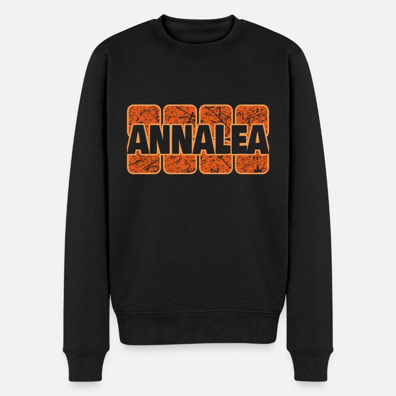 Vorname Annalea - Männer Premium Bio Pullover - Schwarz