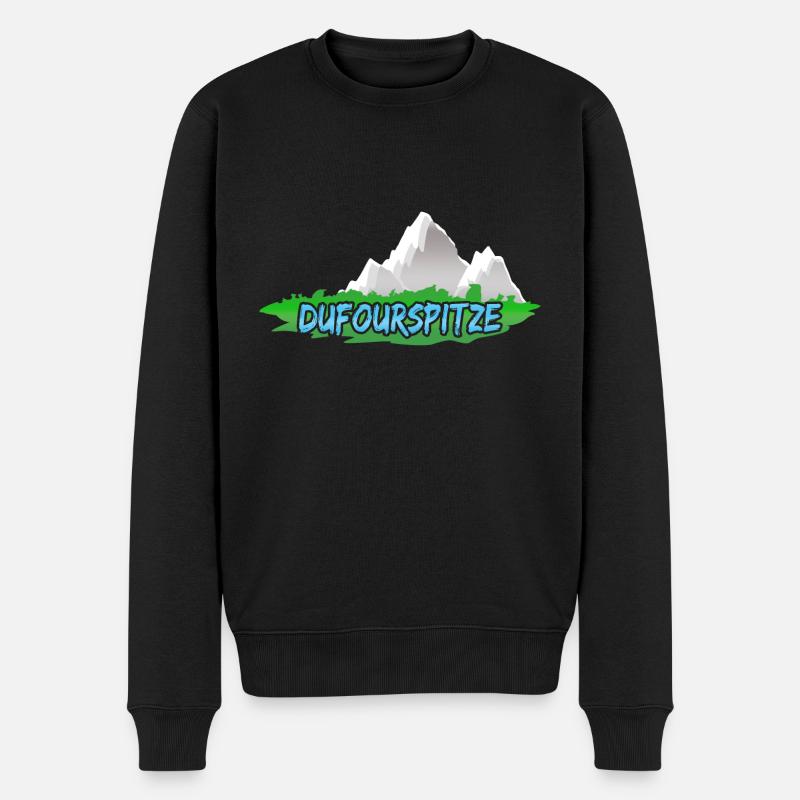 Gift for Dufourspitze - Men's Premium Organic Jumper - black