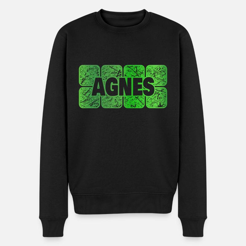 Agnes - Männer Premium Bio Pullover - Schwarz