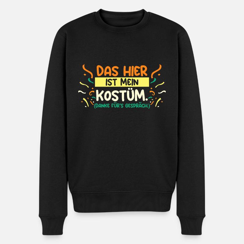 Jecken Fasching Karneval - Männer Premium Bio Pullover - Schwarz