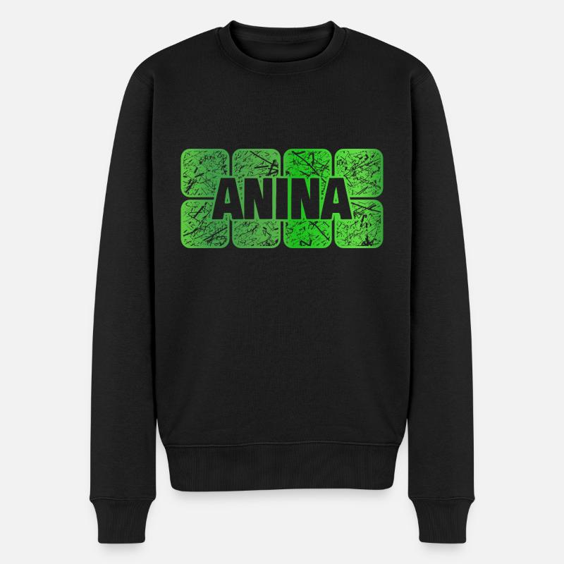 Anina comme prénom - Pull Premium bio Homme - noir