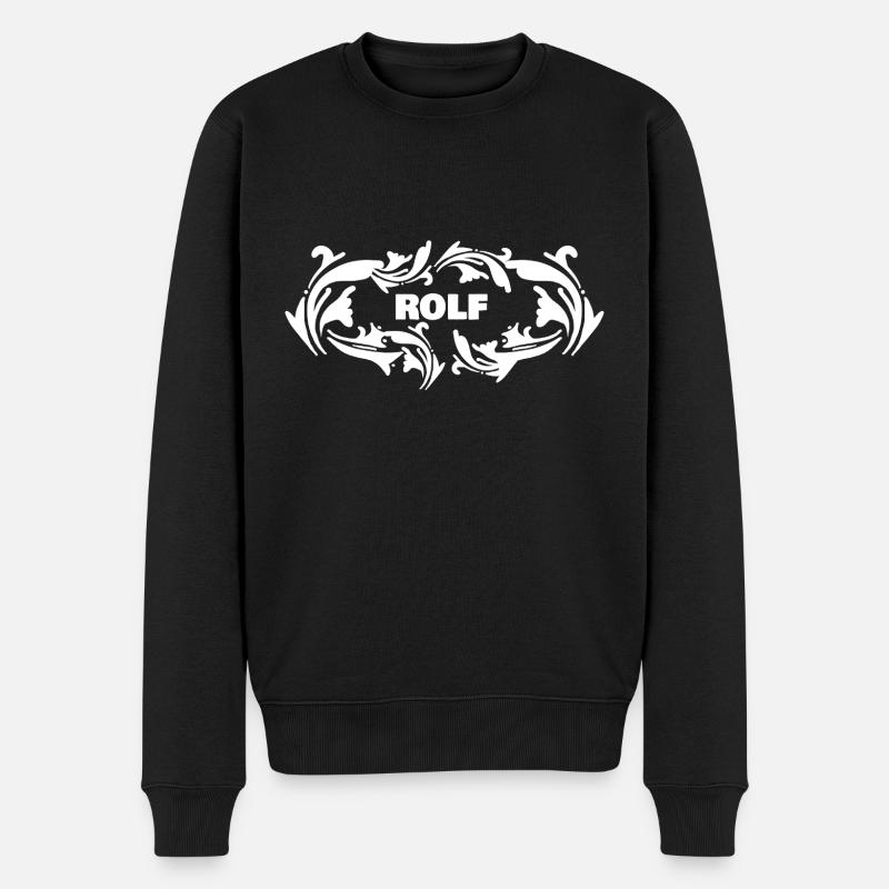 Name Rolf - Männer Premium Bio Pullover - Schwarz