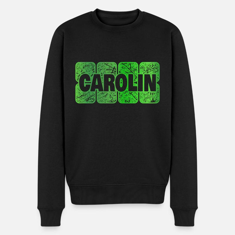 Vorname Carolin - Männer Premium Bio Pullover - Schwarz