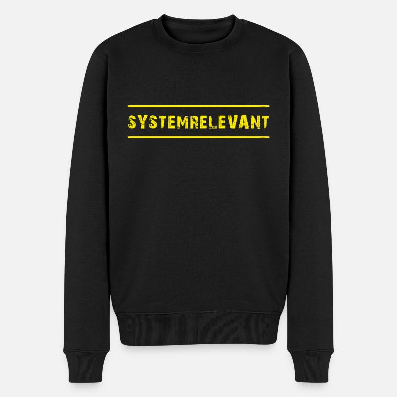 TShirt Systemrelevant2 - Männer Premium Bio Pullover - Schwarz