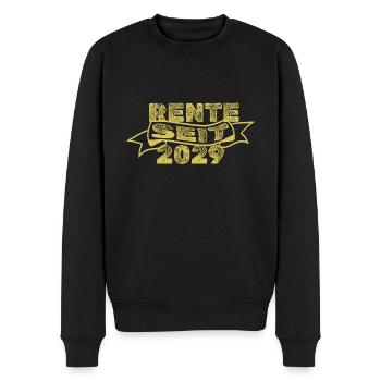 2029 - Männer Premium Bio Pullover - Schwarz - Vorne - Nico (187cm)