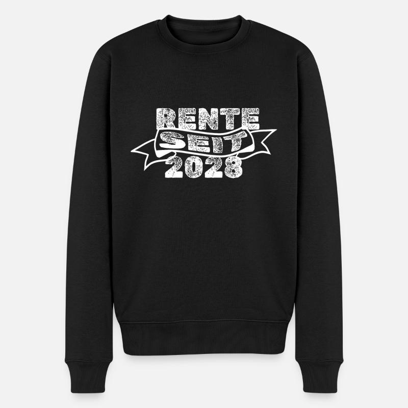 Rente 2028 - Männer Premium Bio Pullover - Schwarz