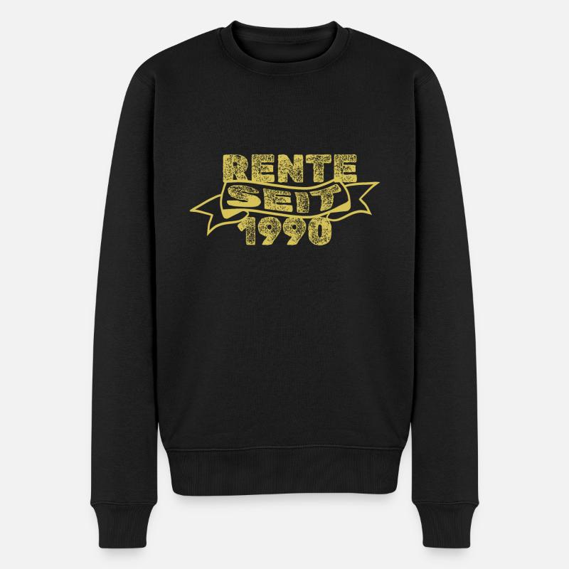 1990 - Männer Premium Bio Pullover - Schwarz