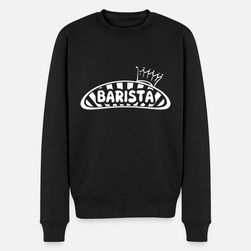 Barista - Männer Premium Bio Pullover - Schwarz