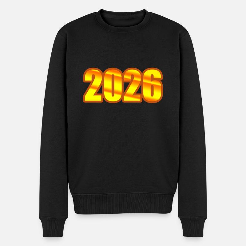 2026 - Männer Premium Bio Pullover - Schwarz