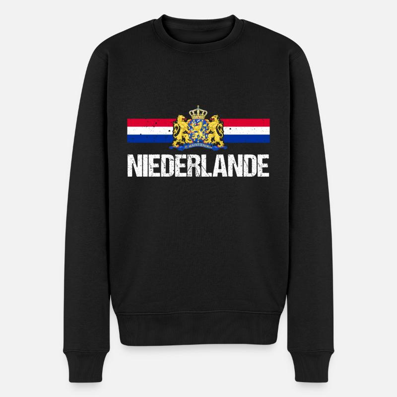 Pays-Bas Pays-Bas - Pull Premium bio Homme - noir