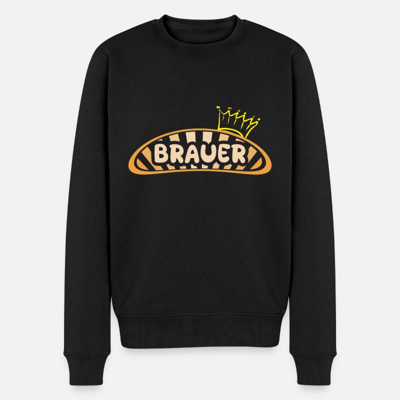 Brauer als Beruf - Männer Premium Bio Pullover - Schwarz