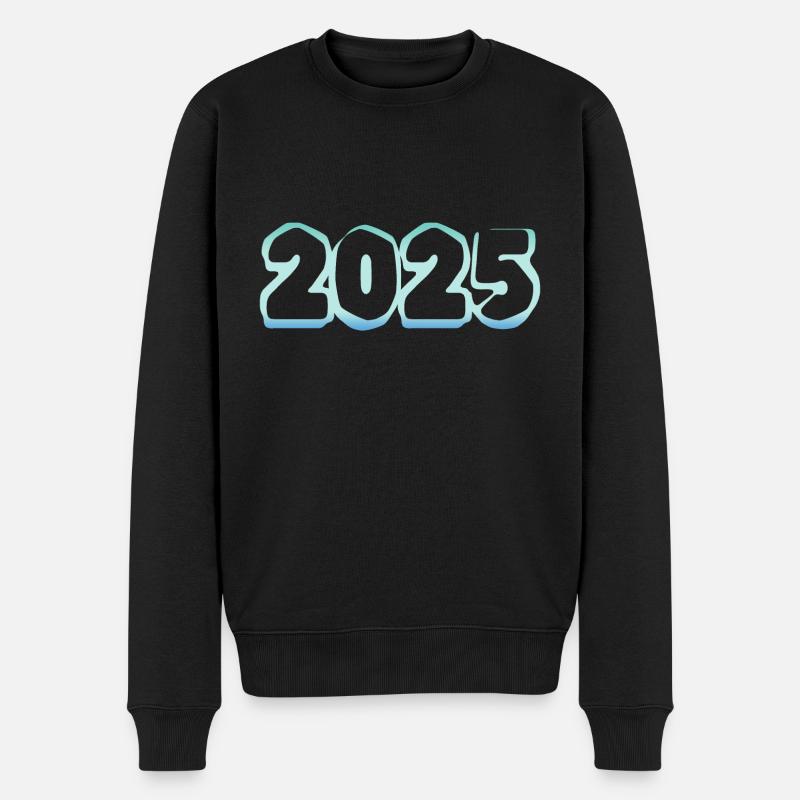 2025 - Männer Premium Bio Pullover - Schwarz